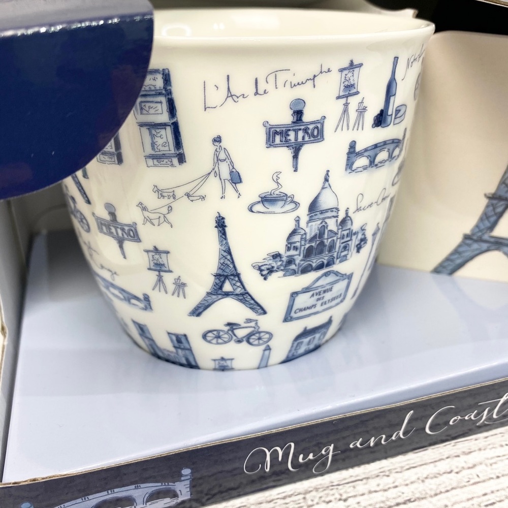 🌿🔥NEW Milly Green Paris Mug & Coaster Set 🌿 - Picture 3 of 9